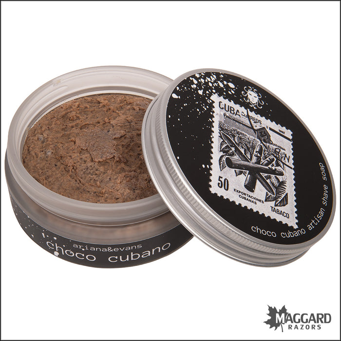 Ariana and Evans Choco Cubano Artisan Shaving Soap, 5oz - Ultima 2 Base