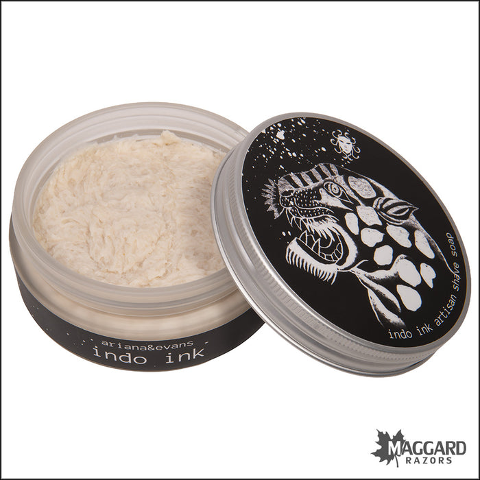 Ariana and Evans Indo Ink Artisan Shaving Soap, 5oz - Ultima 2 Base