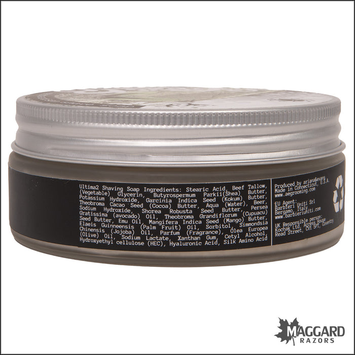 Ariana and Evans Matcha Artisan Shaving Soap, 5oz - Ultima 2 Base