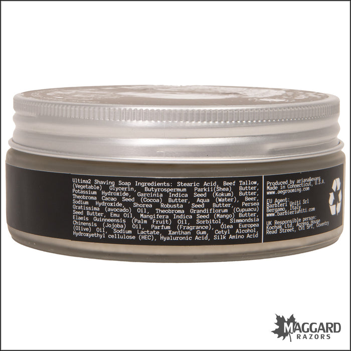Ariana and Evans Tertius Artisan Shaving Soap, 5oz - Ultima 2 Base