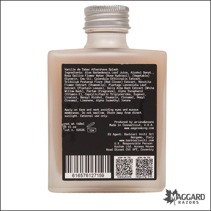 Ariana and Evans Vanille de Tabac Aftershave Splash, 5oz