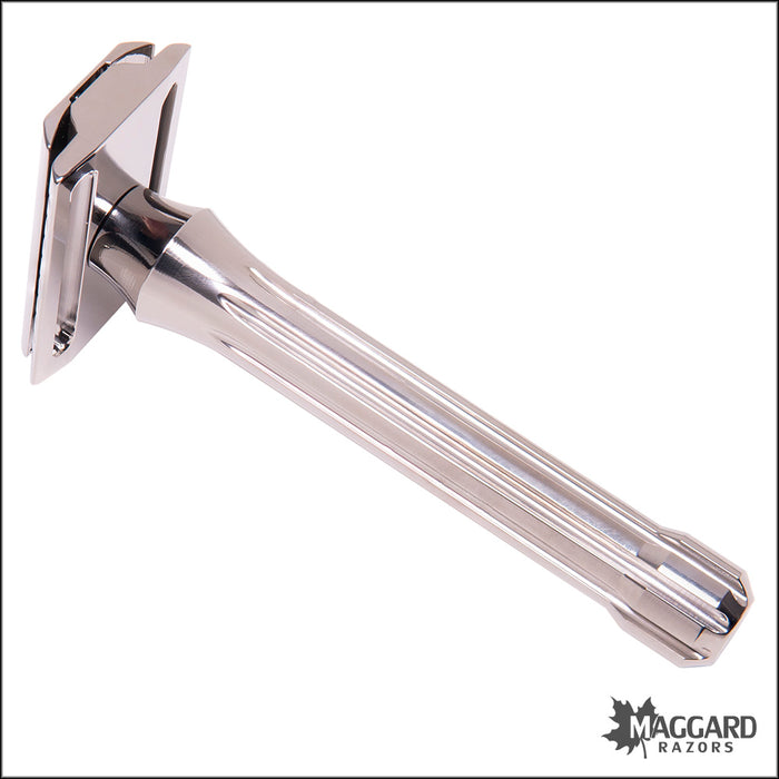 Blackland Razors Blackbird Titanium Closed Comb DE Safety Razor with 85mm Handle, Polished Finish
