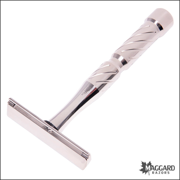 Blackland Razors Vector Stainless Steel Closed Comb Single Edge Safety Razor with 92mm Handle, Polished Finish