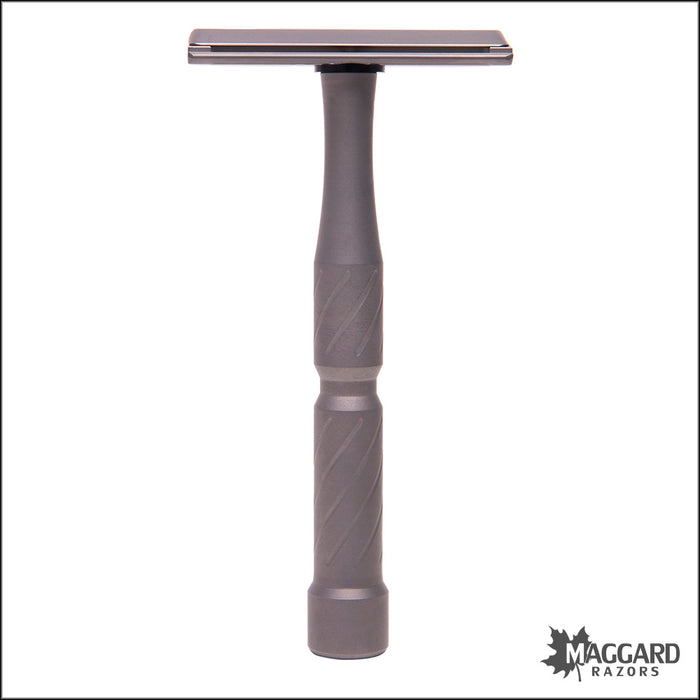 Blackland Razors Vector Titanium Closed Comb Single Edge Safety Razor with 92mm Handle, Machined Finish