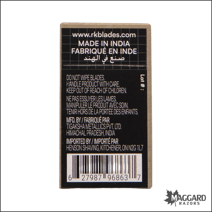 RK Shaving Stainless DE Safety Razor Blades