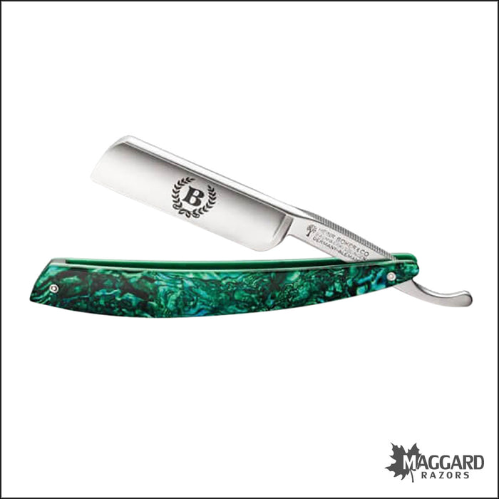 Boker 140209 Abalone 6/8 French Point Straight Razor, Professionally Honed