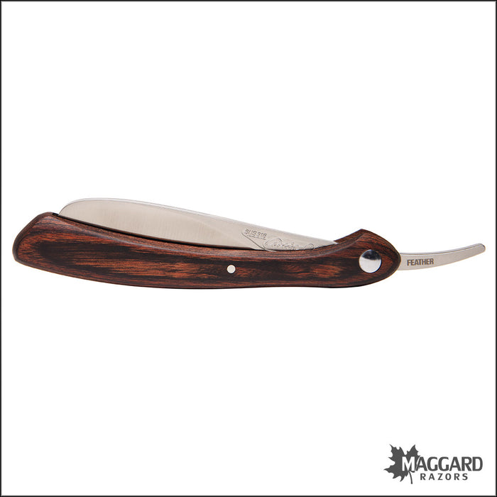 Feather Artist Club DX Folding Straight Razor Shavette, Wood Handle