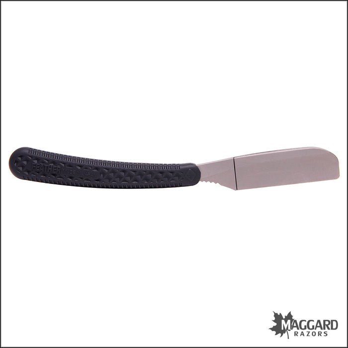 Feather Artist Club SR Kamisori Fixed Straight Razor Shavette, Black Handle