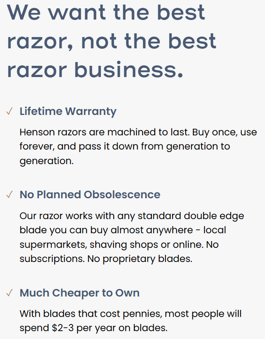 Henson Shaving AL13-M Aircraft Aluminum Machined DE Safety Razor, Medium Exposure