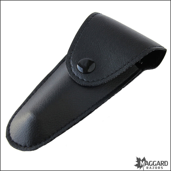 Maggard Razors Leather Safety Razor Travel Case with Snap