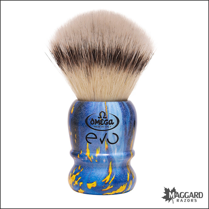 Omega EVO Model E1929 Resin Handle Synthetic Fiber Shaving Brush, 28mm
