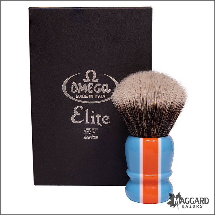 Omega Model MB1917 GT Series Resin Handle Elite Synthetic Fiber Shaving Brush, 29mm