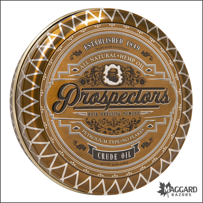 Prospectors Crude Oil Medium Hold Medium Shine Oil Based Hair Pomade, 4.5oz