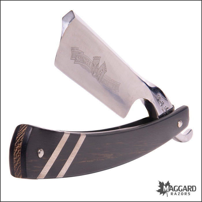 NEW Ralf Aust 123NPESI-FR-E-1 - 6/8" French Point, Ebony Handle with Silver Inlays, Professionally Honed