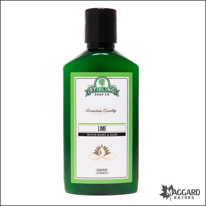 Stirling Soap Co. Lime Witch Hazel and Aloe Aftershave, 200ml - Seasonal Release