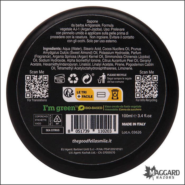 The Goodfellas' Smile Sea Citrus Shaving Soap, 3.4oz