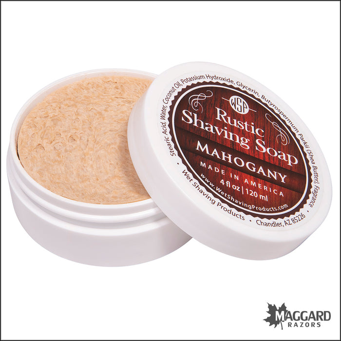 WSP Mahogany Rustic Artisan Shaving Soap, 4oz