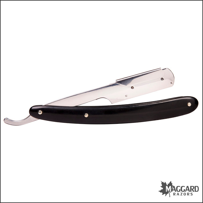 Boker 140907 Pro Barberette Stainless Steel Shavette Razor, Black Scales