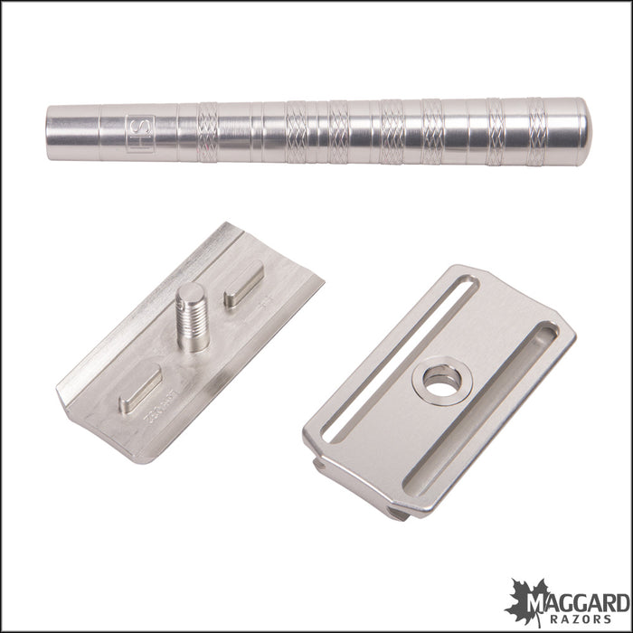 Henson Shaving AL13-M Aircraft Aluminum Machined DE Safety Razor, Medium Exposure