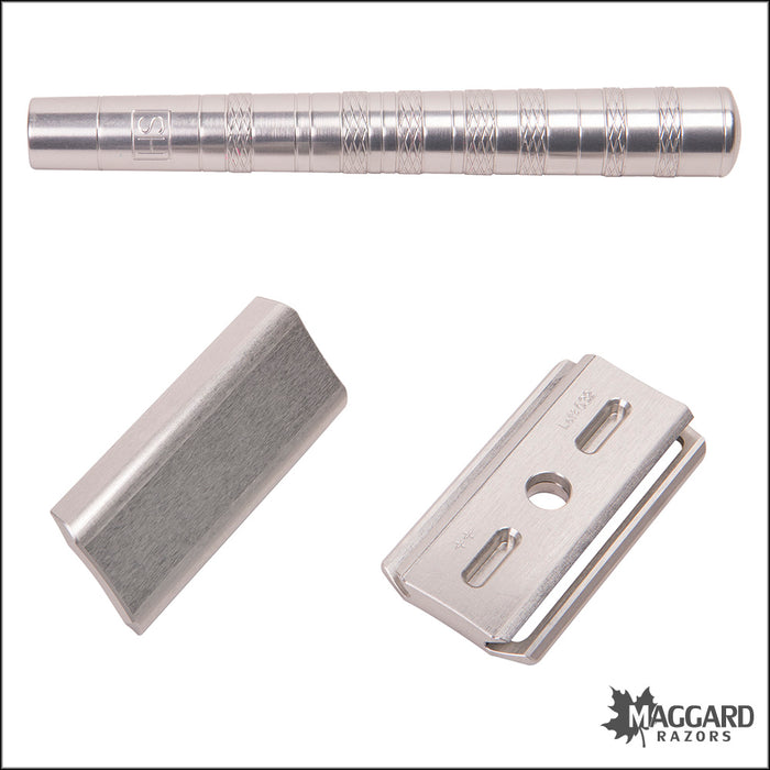 Henson Shaving AL13-M Aircraft Aluminum Machined DE Safety Razor, Medium Exposure