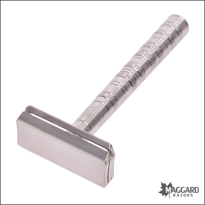 Henson Shaving Ti22 Titanium Machined DE Safety Razor, Medium Exposure