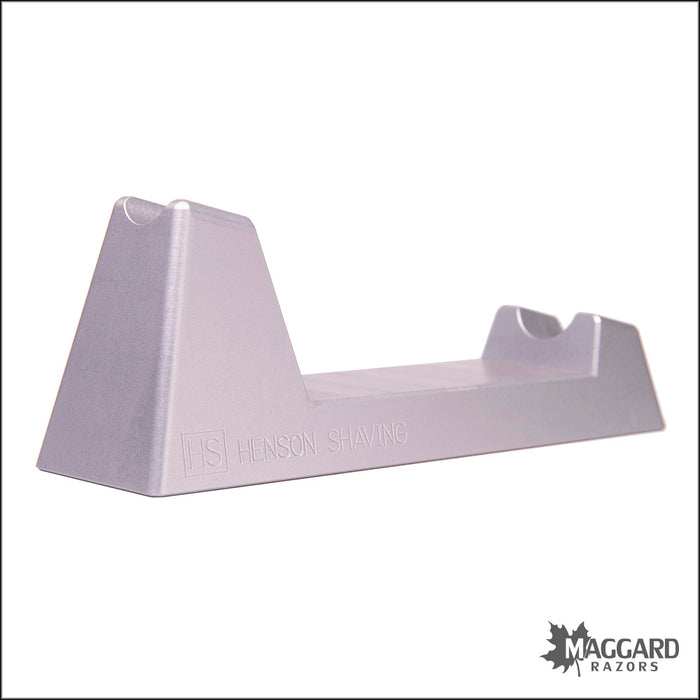 Henson Aluminum Razor Stand, Anodized Matte Silver
