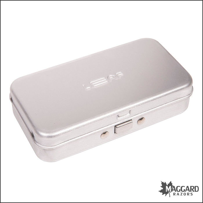 Leaf Travel Case for Twig and Thorn Single Edge Safety Razors - Aluminum