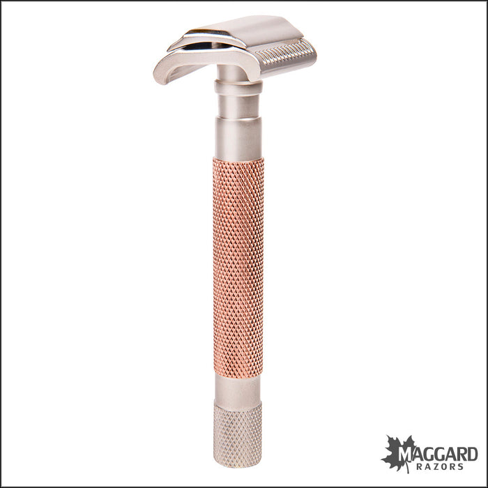 Parker 55SL-RG Rose Gold Semi Slant DE Safety Razor