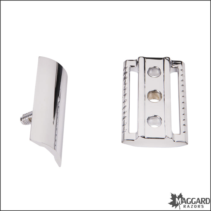Parker 97R Chrome Handle Closed Comb DE Safety Razor