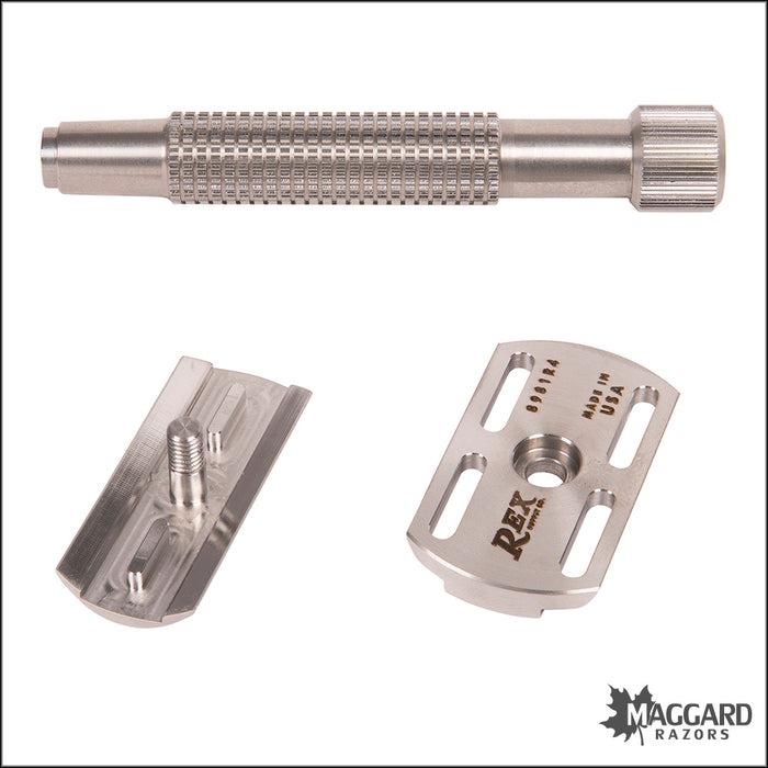 Rex Supply Co. The Envoy XL Stainless Steel Closed Comb DE Safety Razor
