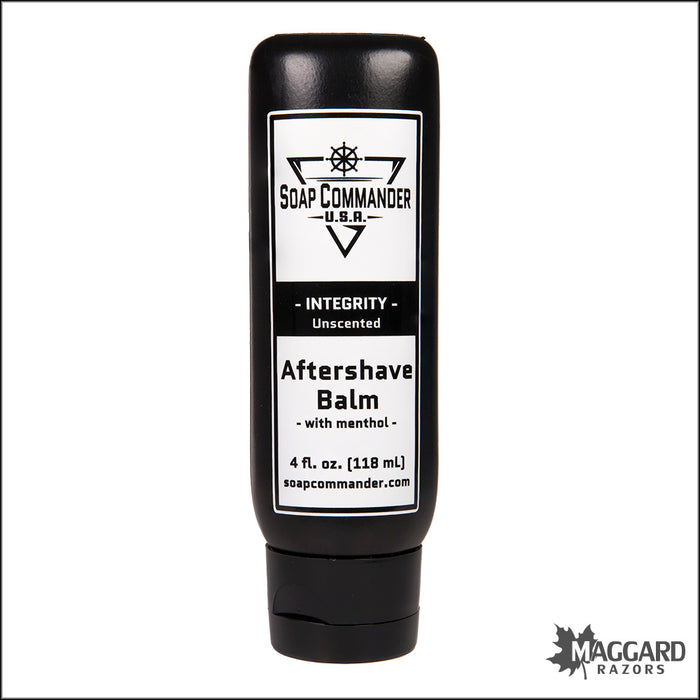Soap Commander Integrity Artisan Aftershave Balm, 4oz with Menthol