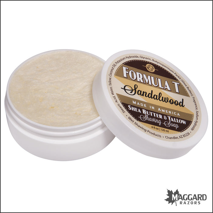 WSP Sandalwood Formula T Tallow Shaving Soap, 4oz
